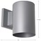 Progress Lighting 5" Metallic Gray Outdoor Wall Cylinder P5674-82 - alternate 5